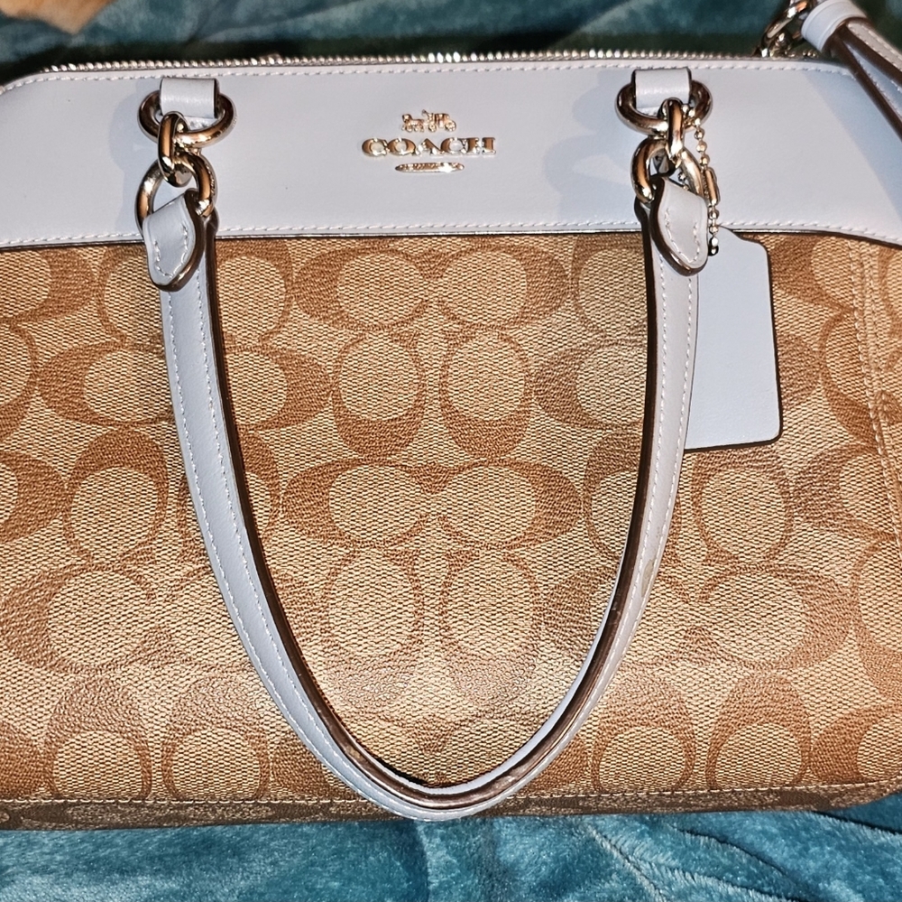 Coach Mini Brooke Carryall Satchel Crossgrain Leather With Matching Wallet
